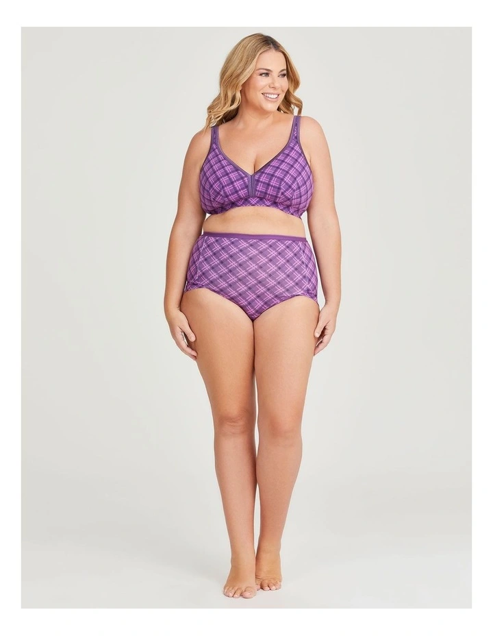 Eco Cotton Check Briefs 2 Pack in Check image 4