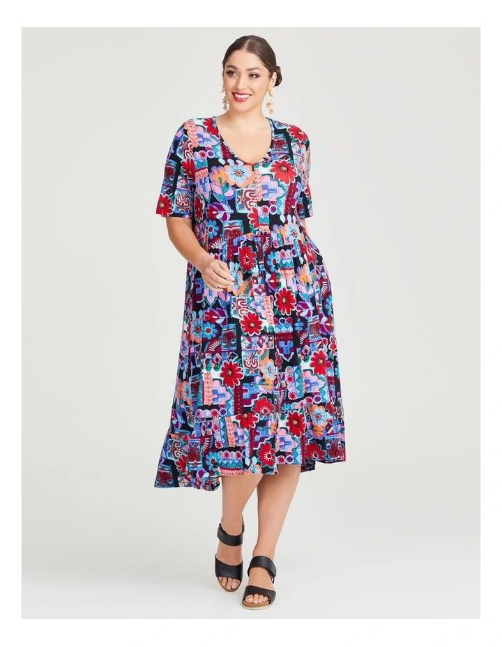 Natural Portofino Dress in Print image 1