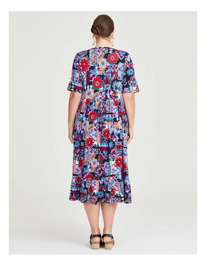 Natural Portofino Dress in Print image 2