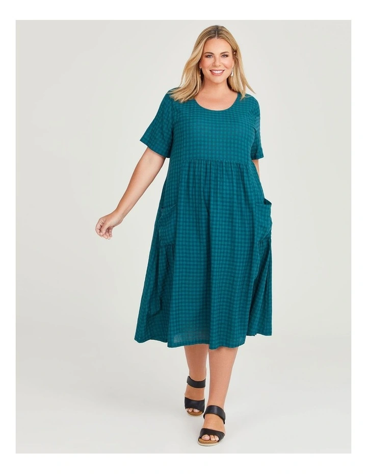 pornstar in green dress Green Check Mini Dress Tie Gingham Puff Sleeve