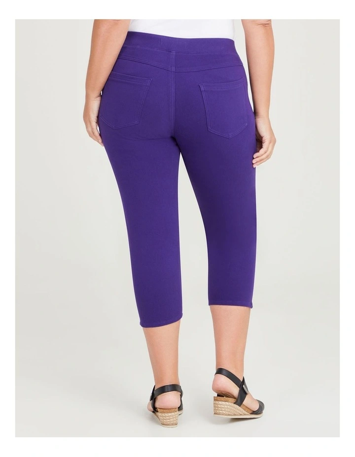 The Bestfriend Crop Jegging in Oxford Purple image 2