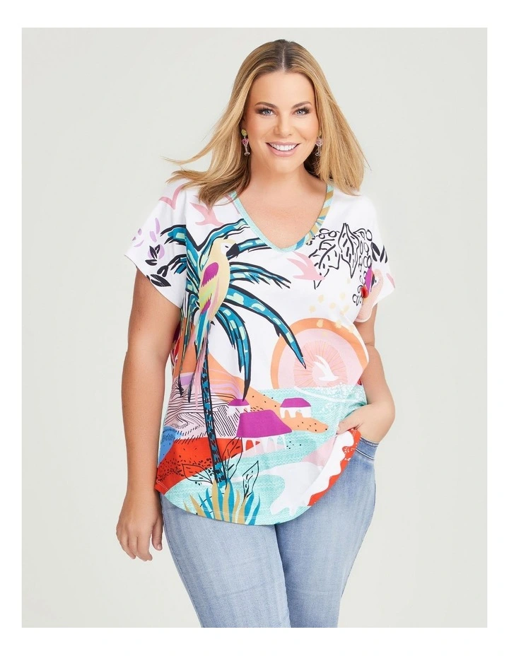 Cotton Destination Top in Print image 1