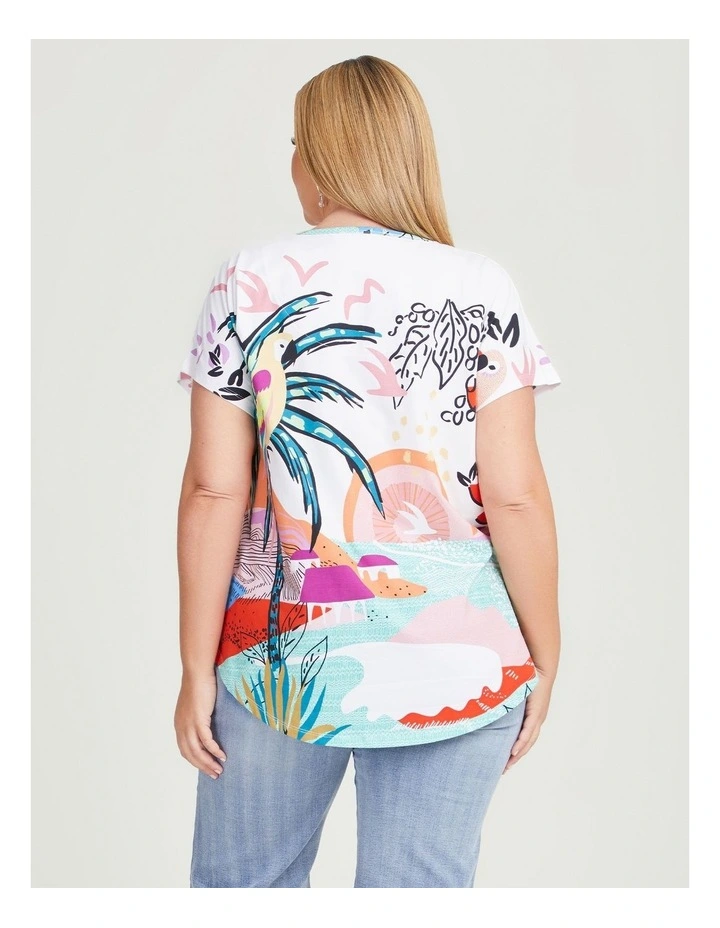 Cotton Destination Top in Print image 2