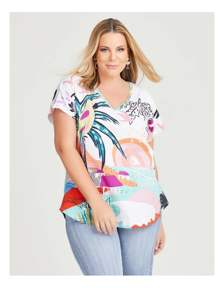 Cotton Destination Top in Print image 3