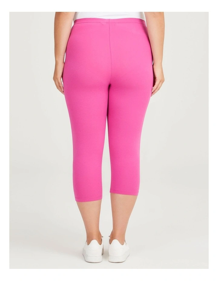 Australian Cotton Crop Legging in Raspberry Rose image 2