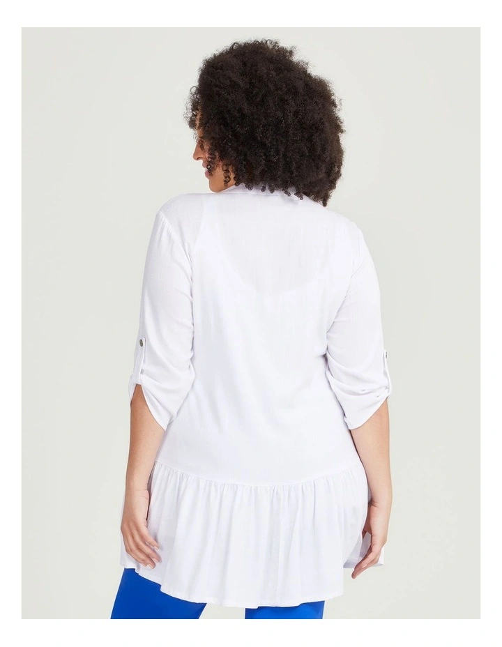 Natural Bianca Sequins Shirt in White image 2