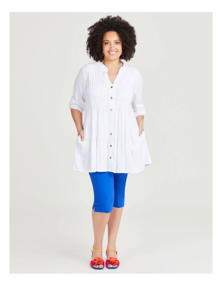 Natural Bianca Sequins Shirt in White image 4