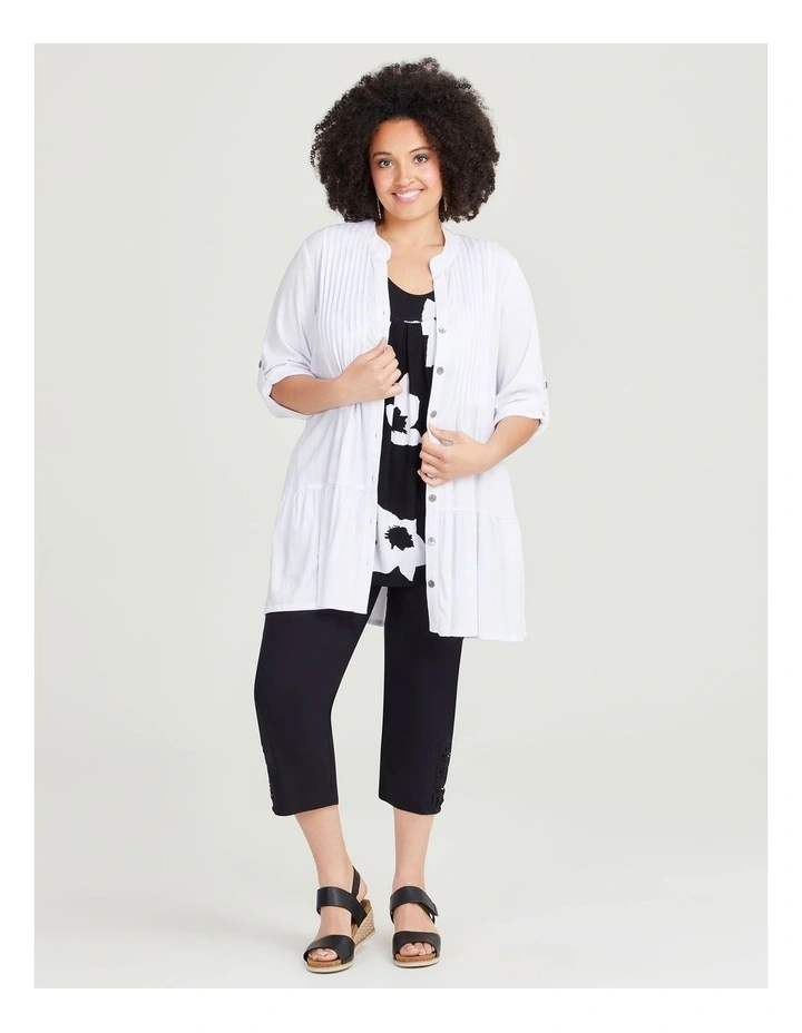 Natural Bianca Sequins Shirt in White image 6