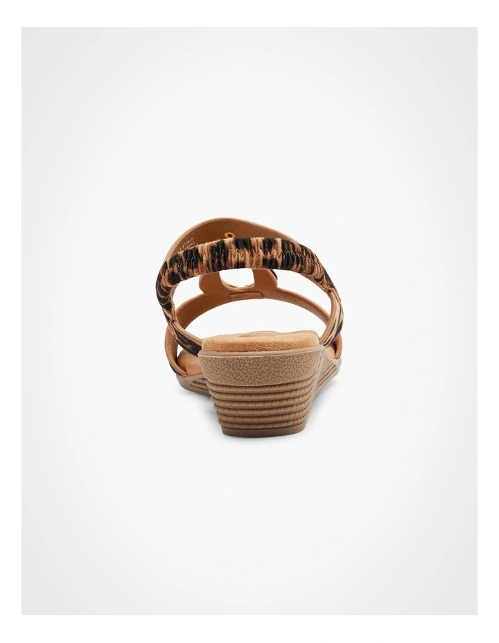Ring Detail Animal Sandal Wedge in Animal Print image 5