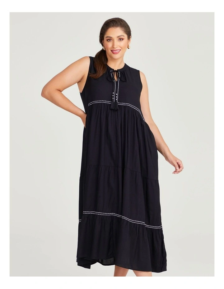 Natural Empress Dress in Black image 3