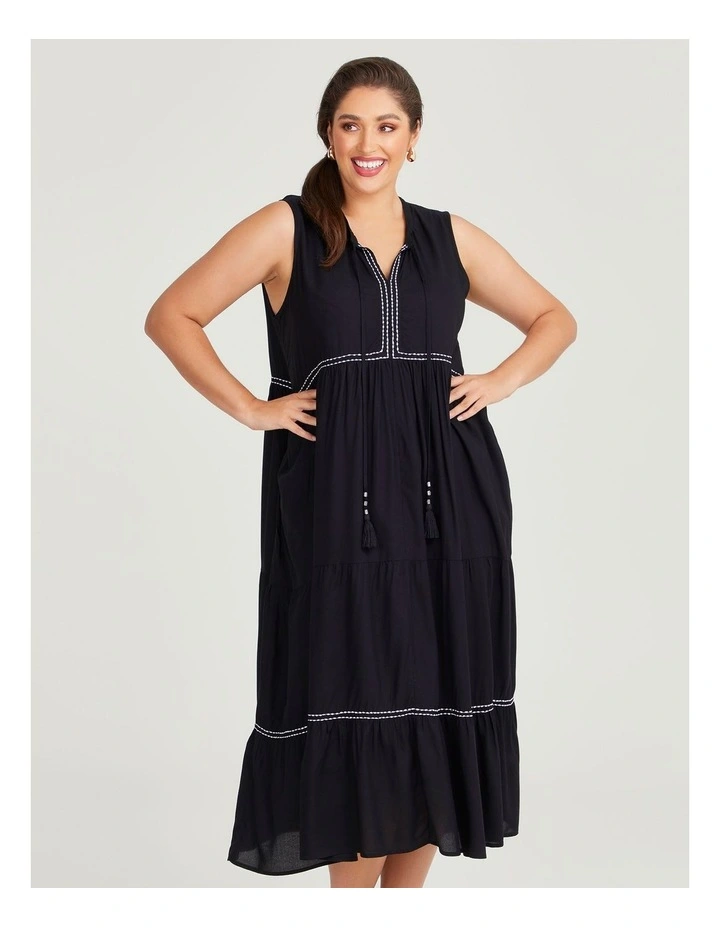 Natural Empress Dress in Black image 6