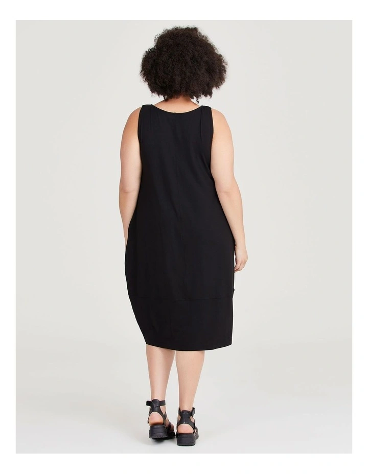 Natural Lulu Pinafore Dress in Black image 2
