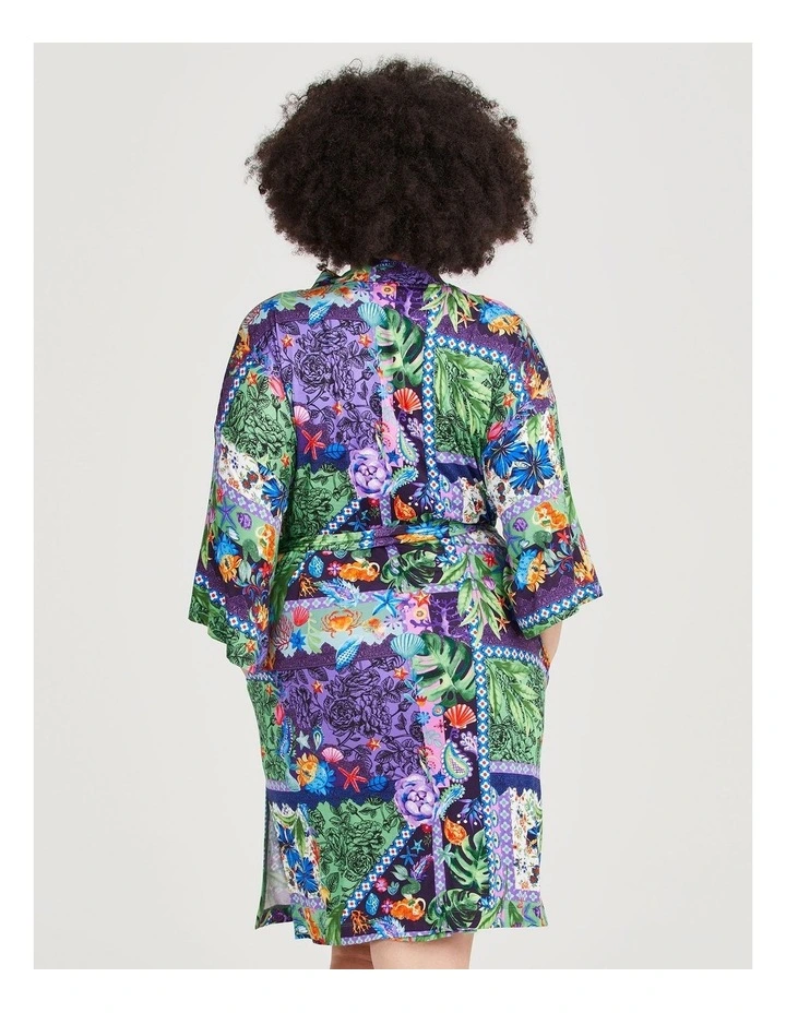 Bamboo Patchwork Kimono in Print image 2