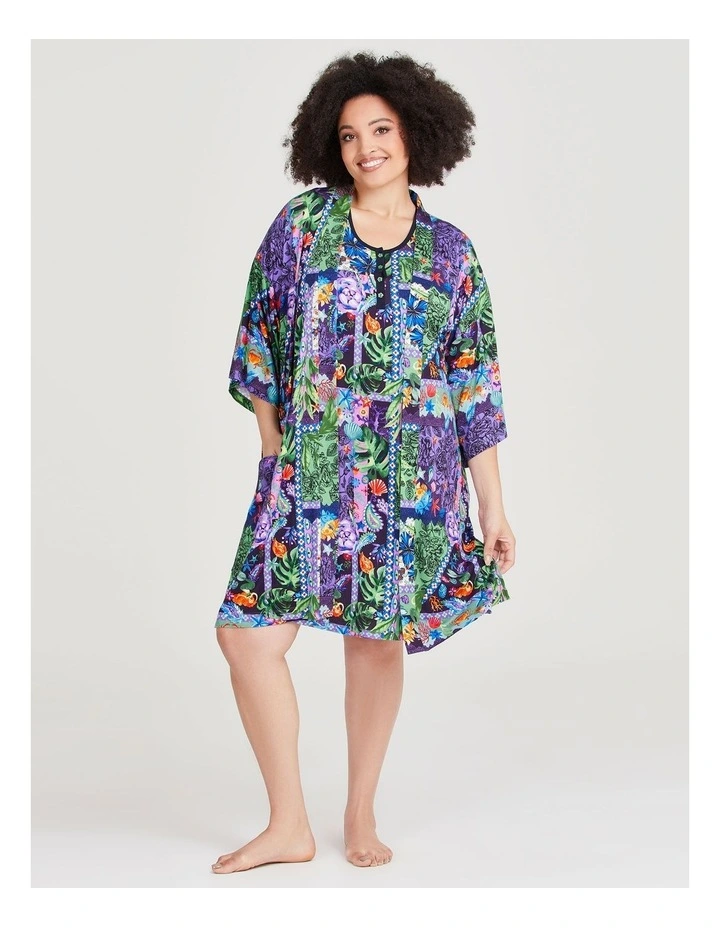 Bamboo Patchwork Kimono in Print image 5