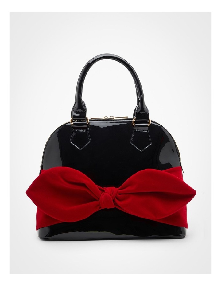 Patent Classic Bow Bag in Black Assorted