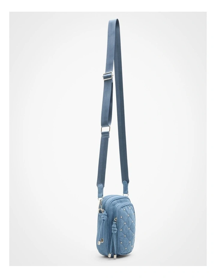Denim Crossbody Bag in Denim image 3
