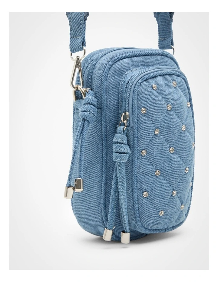 Denim Crossbody Bag in Denim image 4
