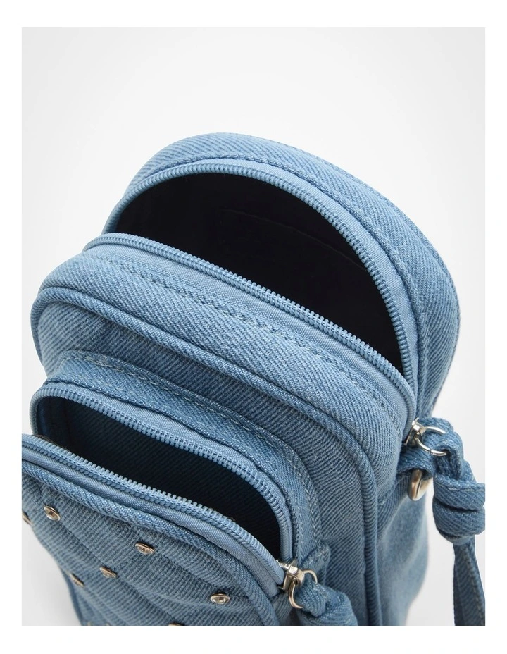 Denim Crossbody Bag in Denim image 5