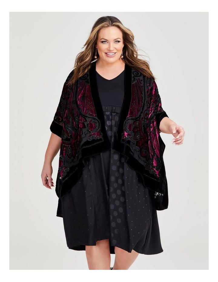 Paisley Burnout Cape Kimono in Hot Pink