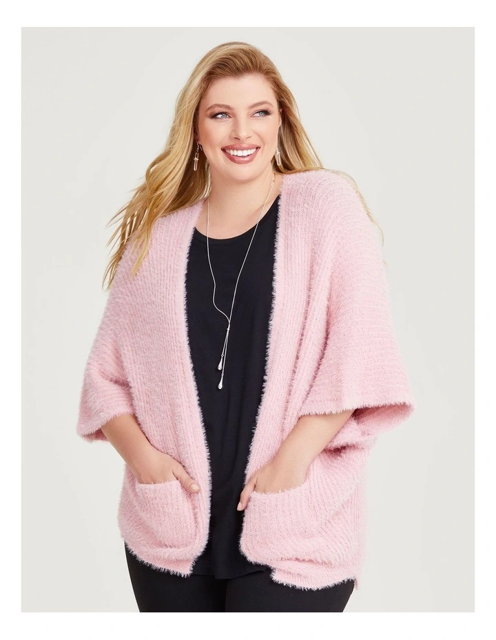 New Fuzzy Pocket Cape in Blush image 1