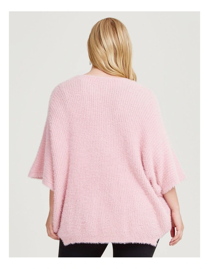 New Fuzzy Pocket Cape in Blush image 2