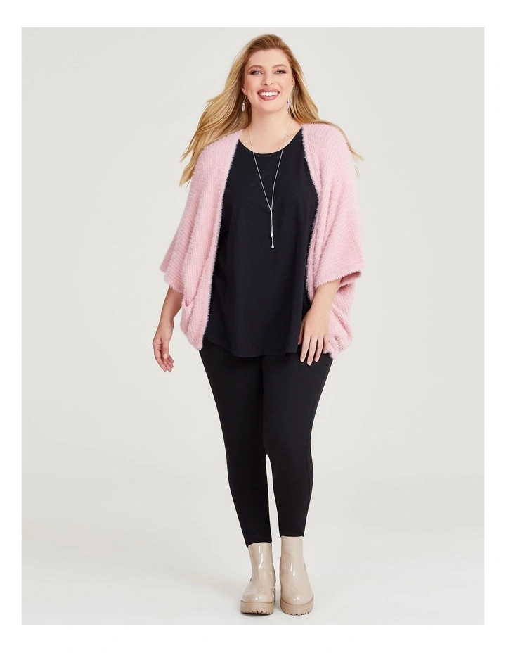 New Fuzzy Pocket Cape in Blush image 4