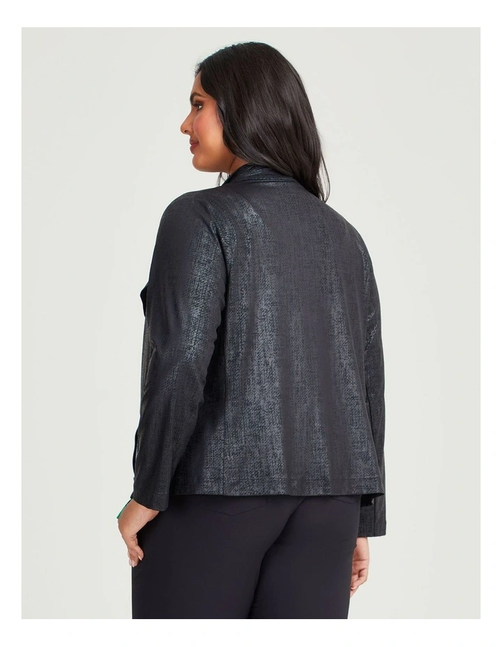 Amira Coated Jacket in Black image 2