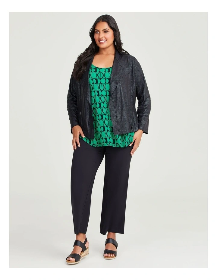 Amira Coated Jacket in Black image 5