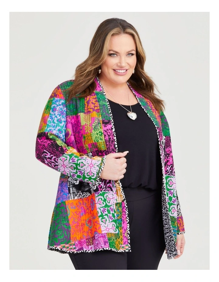 Reversible Quilt Natural Jacket in Print image 1