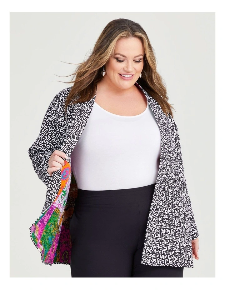 Reversible Quilt Natural Jacket in Print image 2