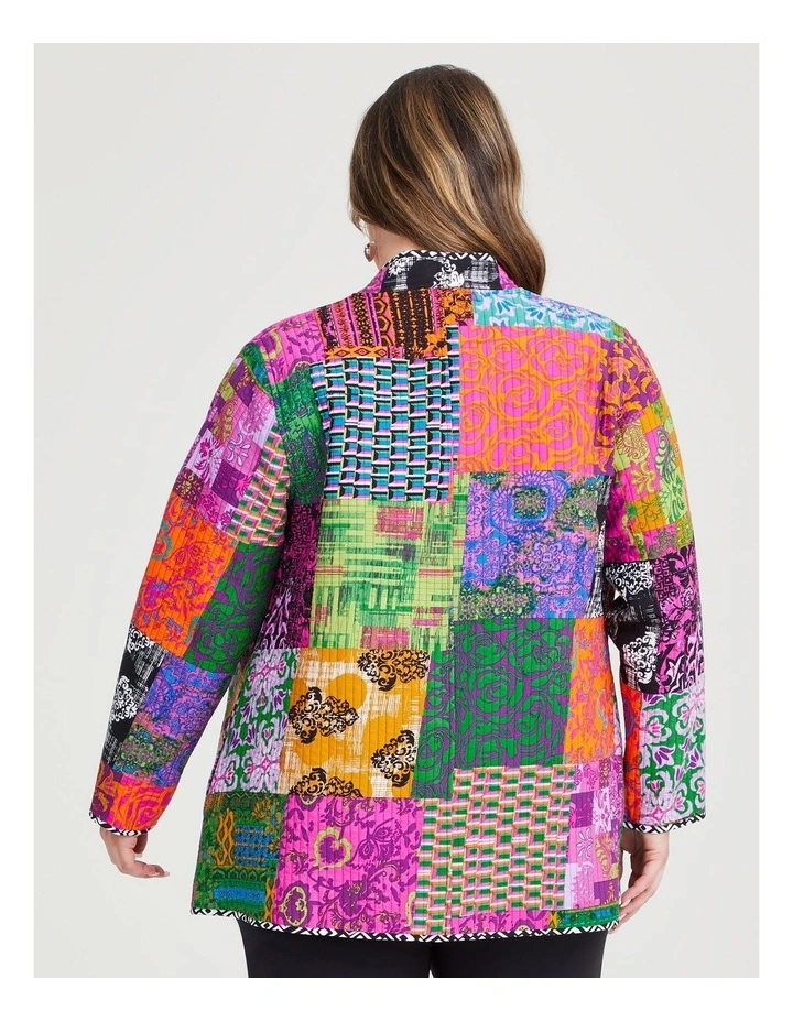 Reversible Quilt Natural Jacket in Print image 6