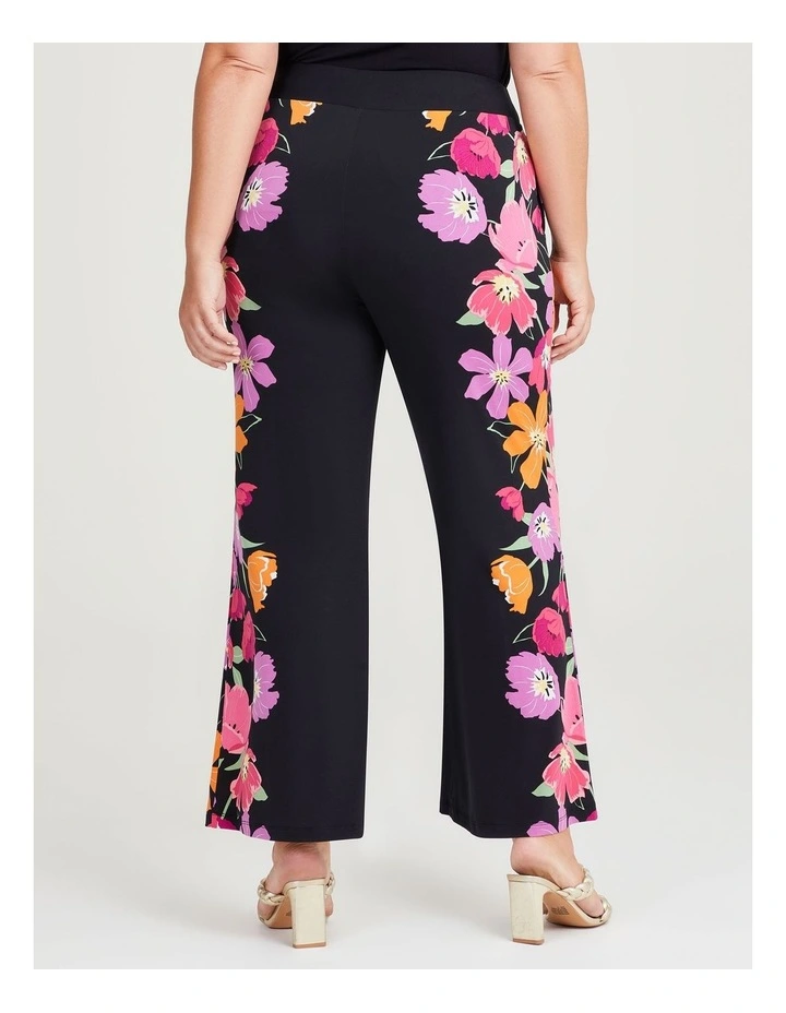 Border Wide Leg Pant in Black Floral image 2