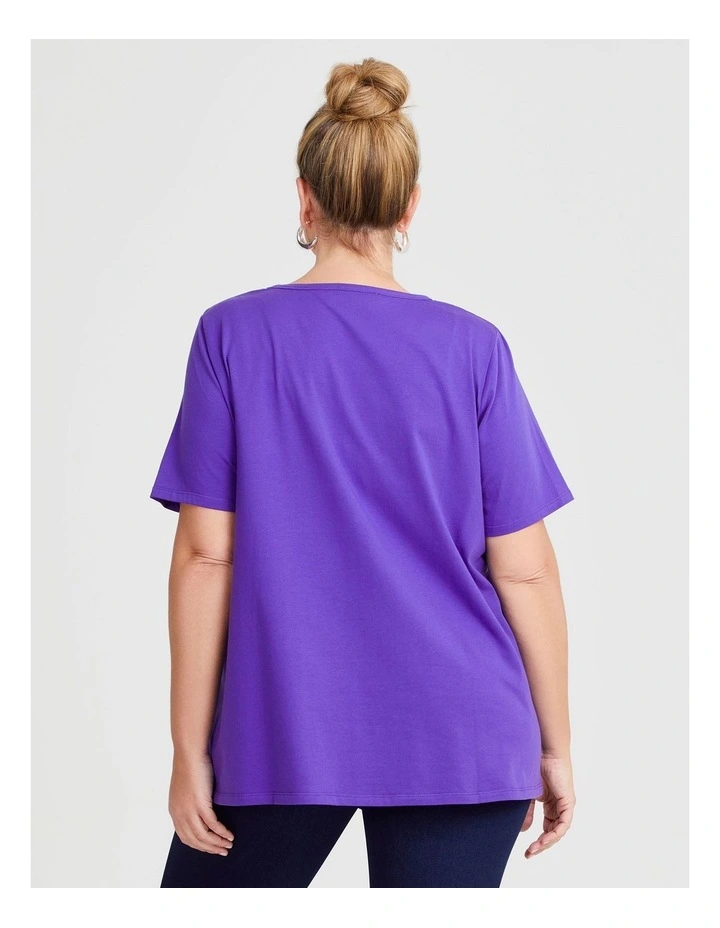 Organic Swing Short Sleeve Tee in Vivid Purple image 2