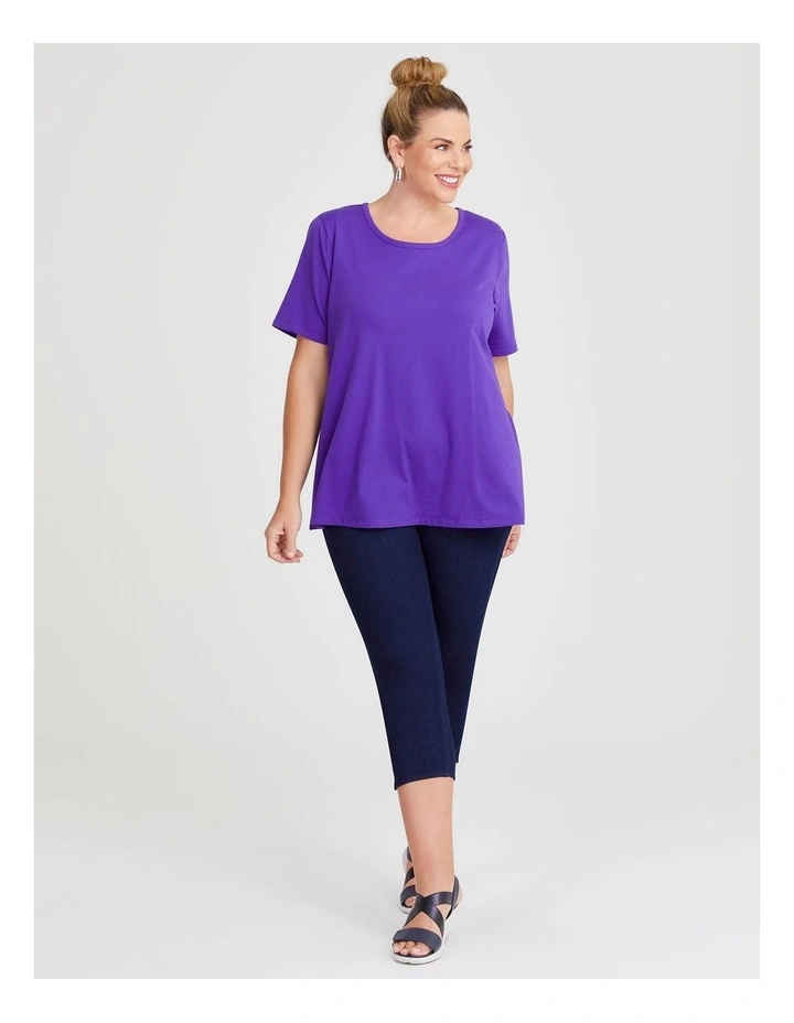 Organic Swing Short Sleeve Tee in Vivid Purple image 3