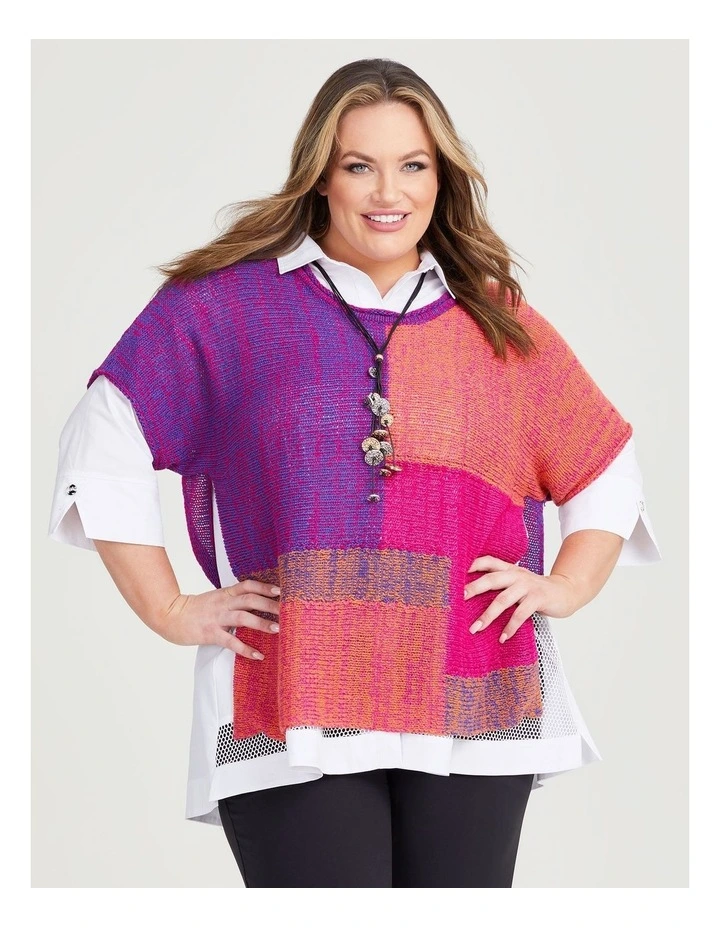 Colour Block Jumper in Multi image 1