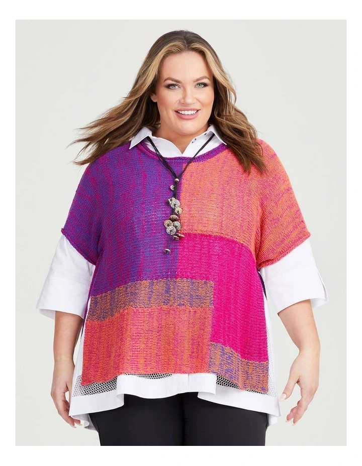 Colour Block Jumper in Multi image 3