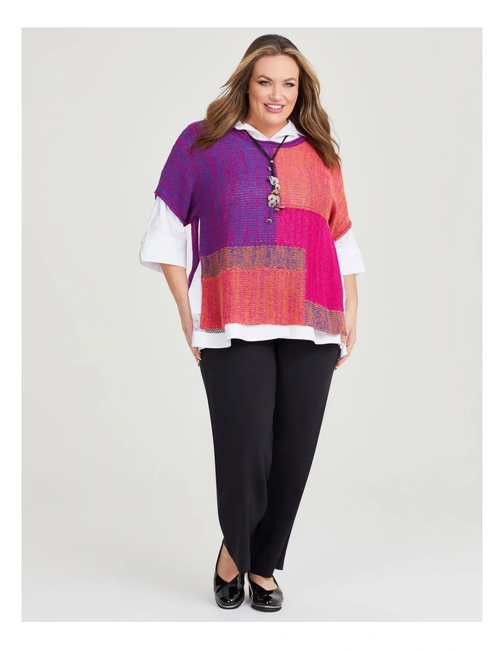 Colour Block Jumper in Multi image 4