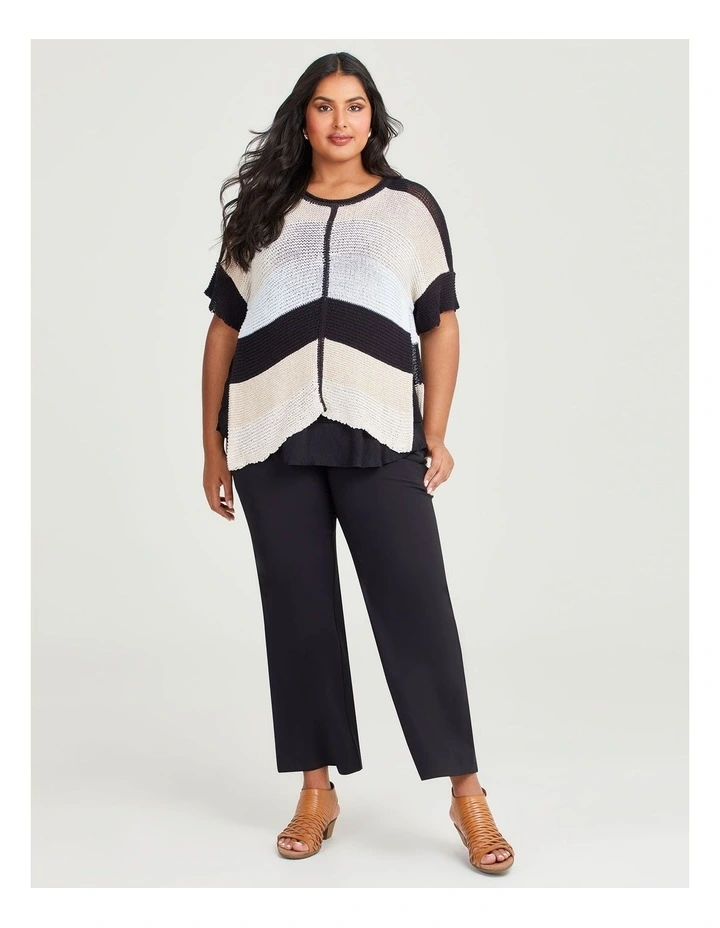 Stripe Lurex Mix Jumper in Multi image 3