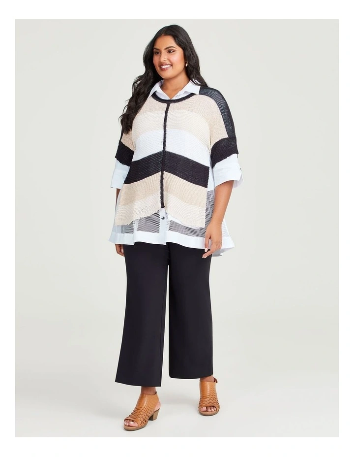 Stripe Lurex Mix Jumper in Multi image 4