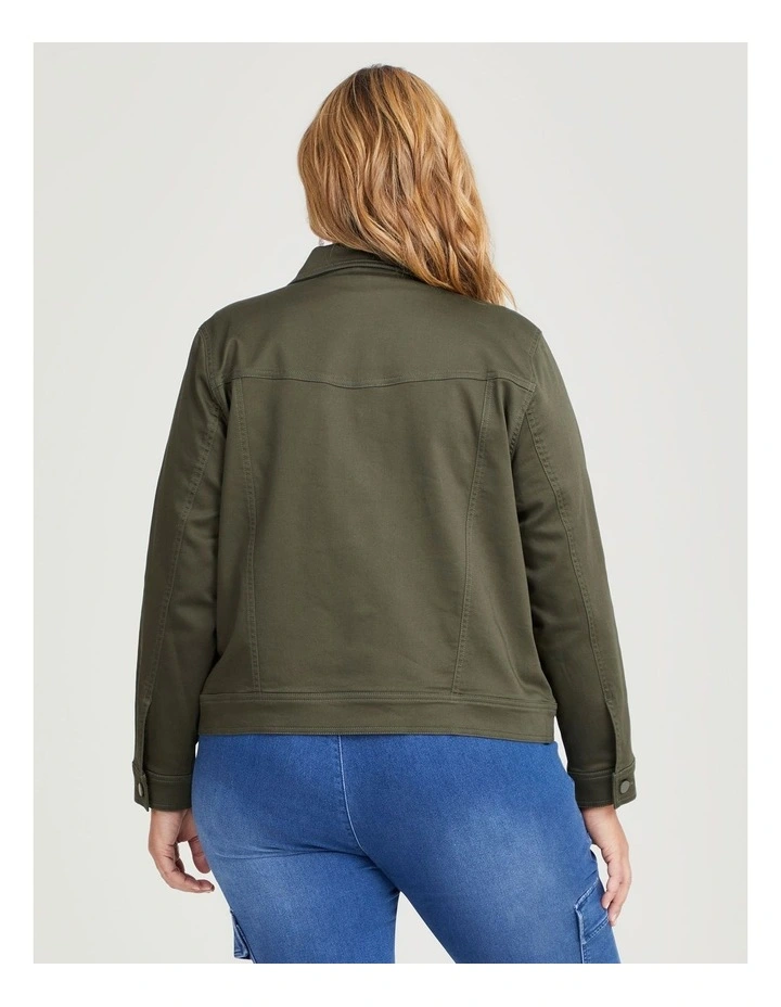 Coloured Classic Denim Jacket in Myrtle image 2