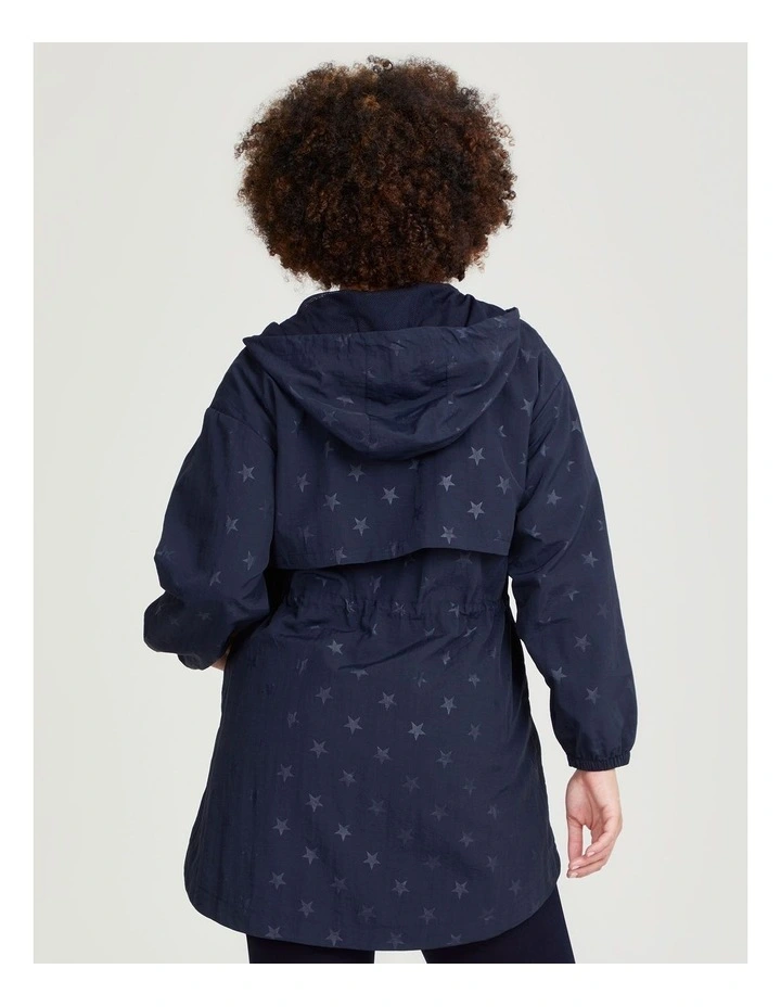 Star Print Zip Jacket in Navy image 2