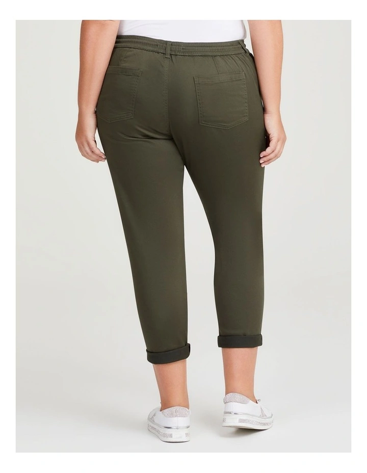 Cotton Mix Flat Front Jogger in Myrtle image 2
