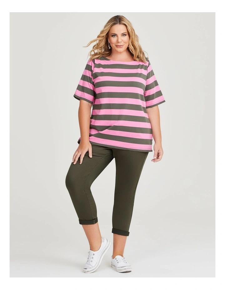 Cotton Mix Flat Front Jogger in Myrtle image 3