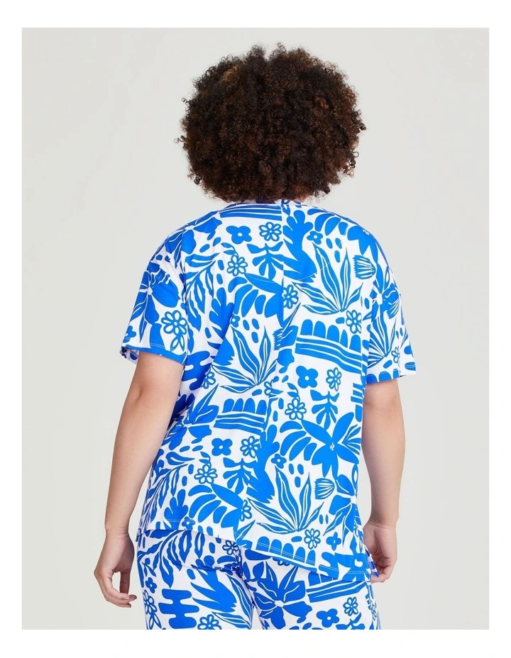 Bamboo Santorini Pyjama Top in Multi image 2