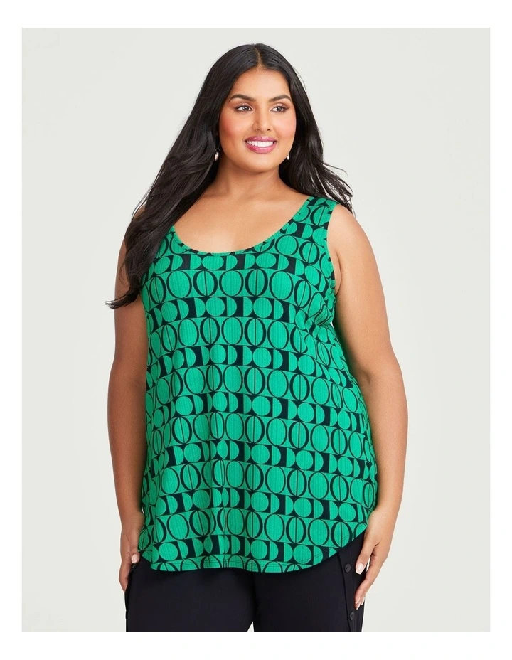 Natural Iris Tank in Black/green image 1