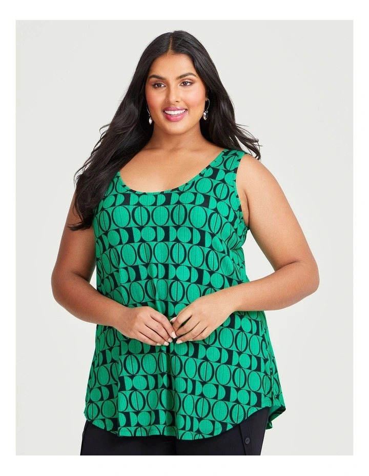 Natural Iris Tank in Black/green image 3