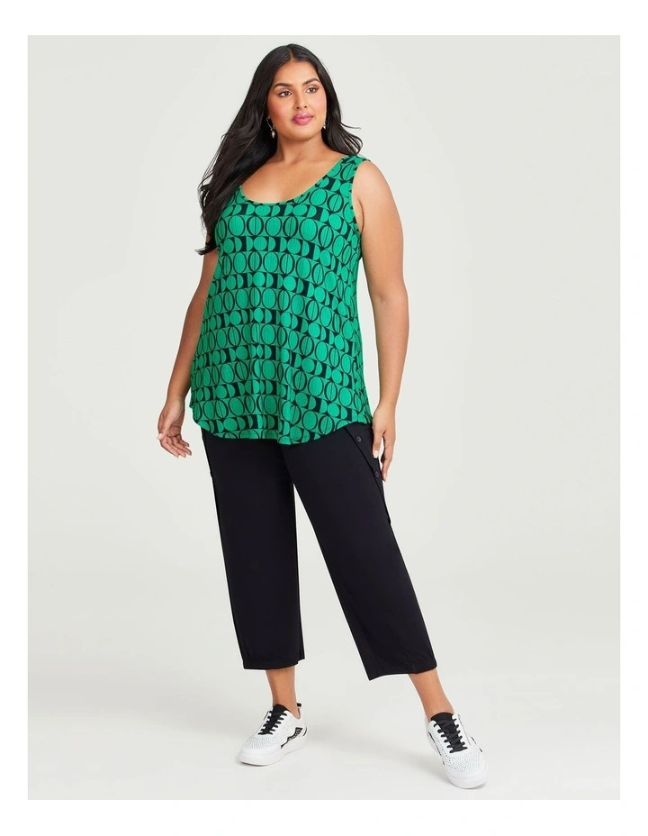 Natural Iris Tank in Black/green image 4