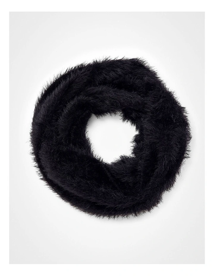 Fuzzy Snood in Black image 1