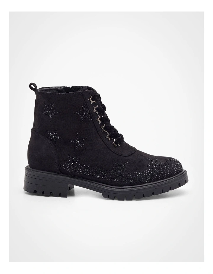 Star Bling Biker Boot in Black image 1