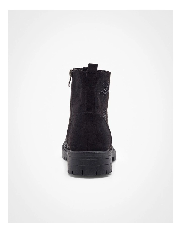 Star Bling Biker Boot in Black image 5